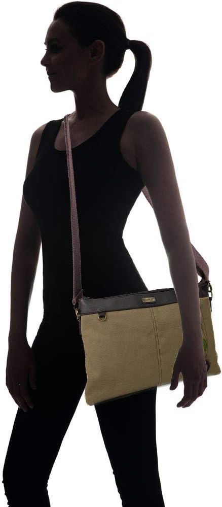 Chala Canvas Convertible Tote- Crossbody Or Shoulder Handbags with Chala Key Fob- Mauve