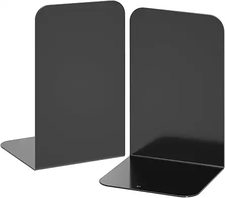 VFINE Bookends 1 Pair, Bookends for Shelves, Metal...