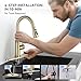 Gold Kitchen Faucet with Sprayer,Single Handle Kitchen Sink Faucet with Pull Out Sprayer, Champagne Bronze, Arofa Brushed Gold Brass Faucets for RV/Outdoor/Bathroom Sink