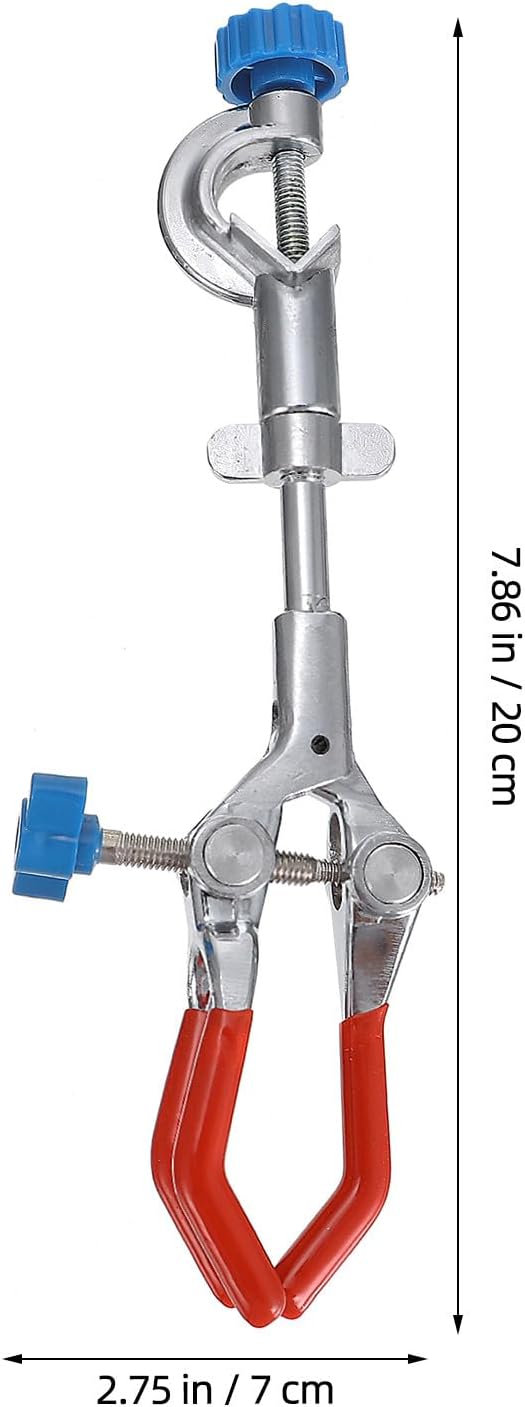 Generic Three-prong Adjustable Flask Clamp Laboratory Extension Flask Clip Support Holder for Science Experiment Tube and Beaker – Multi-use Tube Clamp for Lab Equipment