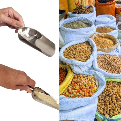 Pá Pegador Multiuso Cereais Gelo Grãos Ração Aço Inox