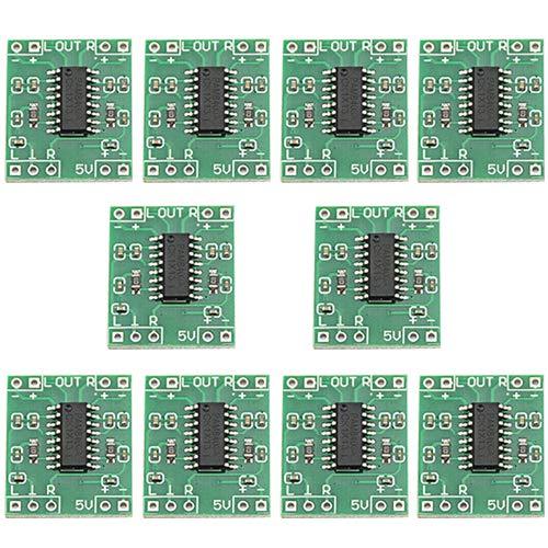 WMYCONGCONG 10 PCS Super Mini PAM8403 Module 2 3W Class D Digital Amplifier Board Amplifier Module Board 2.5-5V Input USB Power Supply
