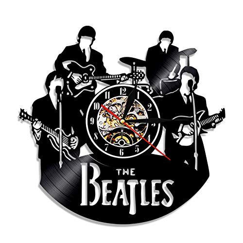 LittleNUM Horloge Murale en carnet de Vinyle, Horloge Murale silencieuse, Horloge Murale créative, Horloge Murale de la… - Les Beatles, Paul McCartney, John Lennon, RIngo Starr, George Harrison LittleNUM Horloge Murale en carnet de Vinyle, Horloge Murale silencieuse, Horloge Murale créative, Horloge Murale de la…