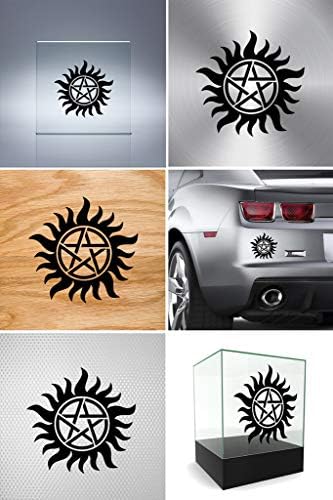 Stickers Sticker Anti-Possession Symbol Supernatural Catholic Voodoo Durable Boat 3 X 2.93 in.