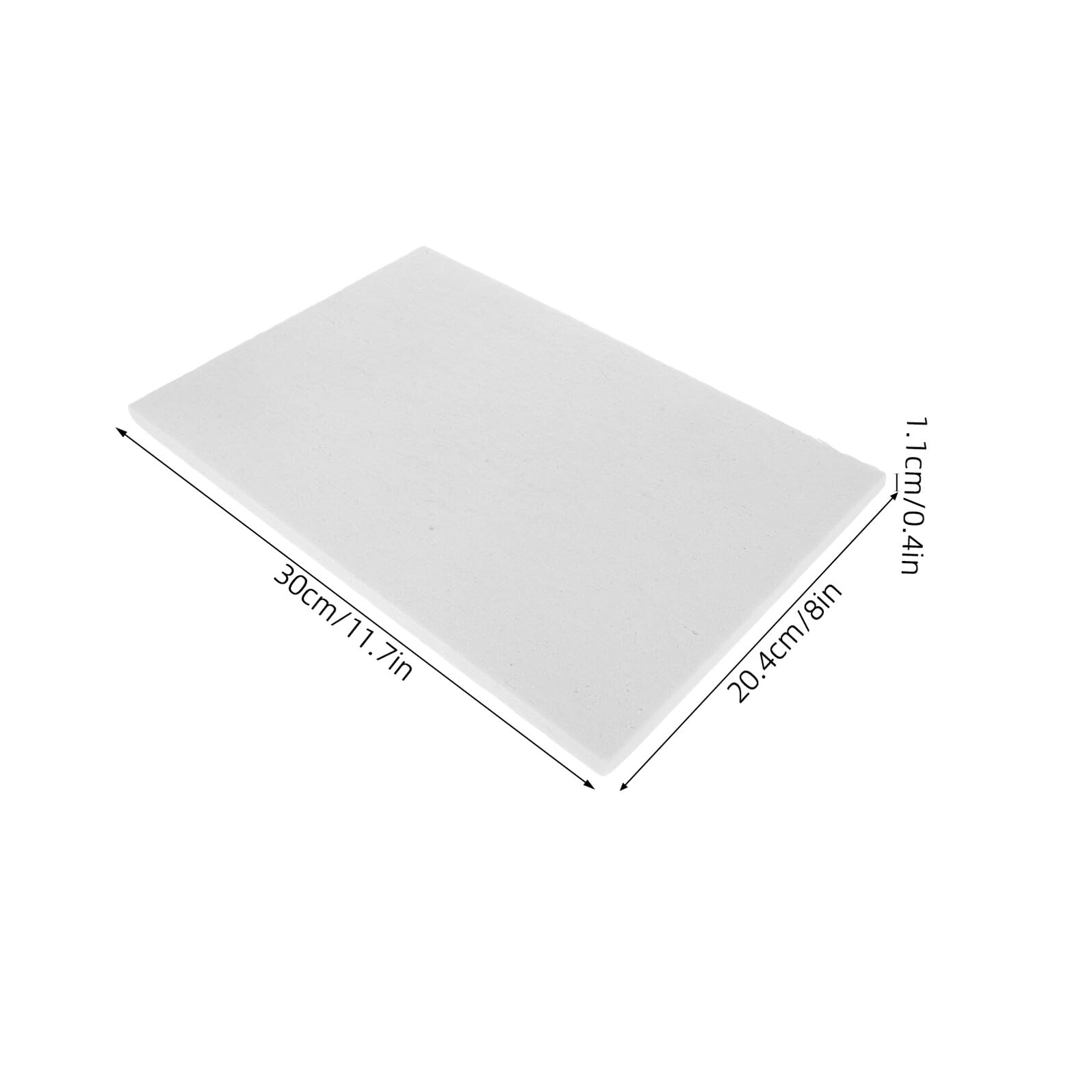 2 Pièces Panneau Isolant Thermique en Fibre Céramique 10 Mm 30 X 20 Cm, Résistant aux Hautes Températures, pour Poêles à Bois, Fours et Cheminées, Coussin D’isolation Thermique,