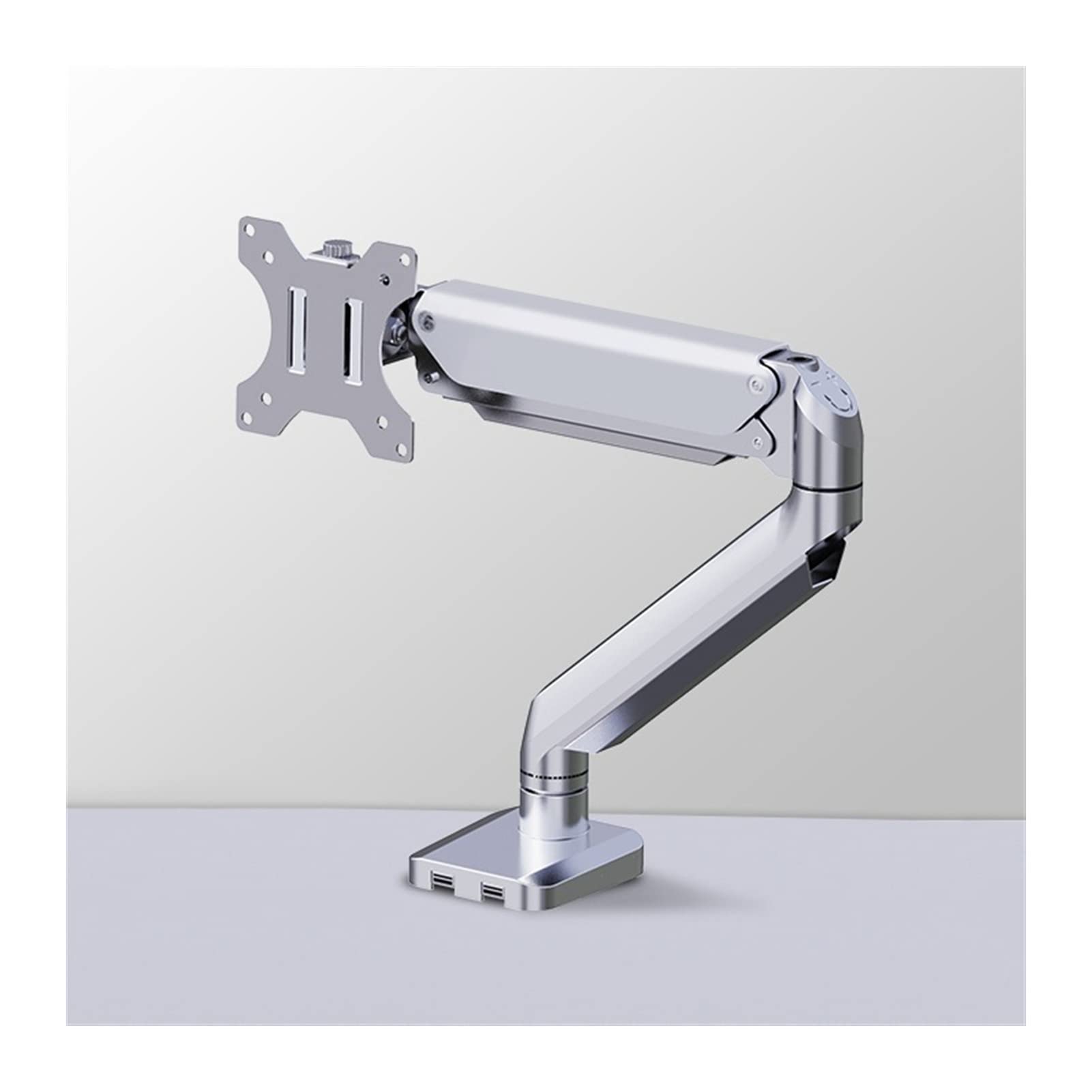 Supporto per braccio monitor Staffa di montaggio per monitor per impieghi gravosi Molla pneumatica Braccio per monitor Supporto da scrivania Completamente regolabile Adatto a monitor da 13-32 pollici,