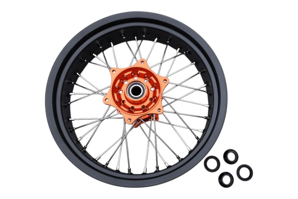 avdb -moto felga/szprychy koło tylne 5" x 17" kompatybilne z KTM SX 150 2013-2014, SXF 250 SX-F 2013-14, SXF 350 SX-F 13-14, HUSQVARNA FS 450 FS450 16-22, GASASGAS MC 12 GAS 5 21-23 Supermoto