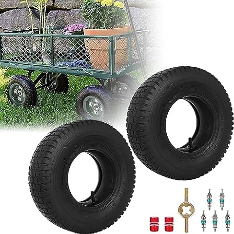 WEIYINGSI 13x5.00-6 Lawn Mower Tire and Inner Tube Sets Compatible with Yard Tractor, Hand Truck, Riding Lawn Mower, Lawn tractor and More Cover
