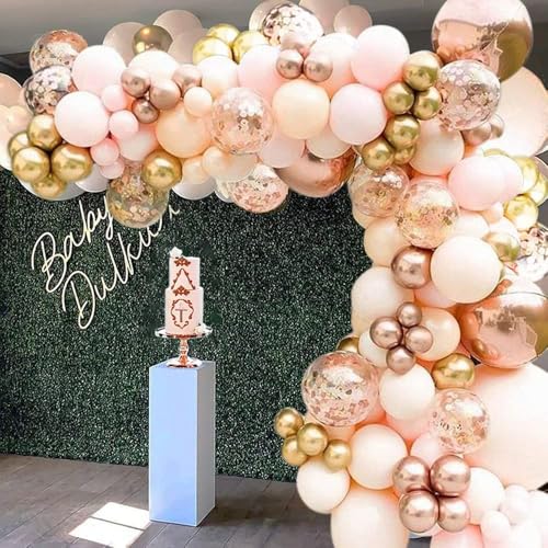 Flixcart Rose Gold Balloon Arch Kit - 101 Pcs Balloon Garland Kit with DIY tools Perfect for Thanksgiving Engagement Wedding Welcome Home Graduation & Kids Birthday Party Decoration