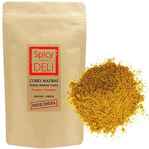 Polvere di Curry Madras 250g "Origine Indiana" Borsa kraft richiudibile.