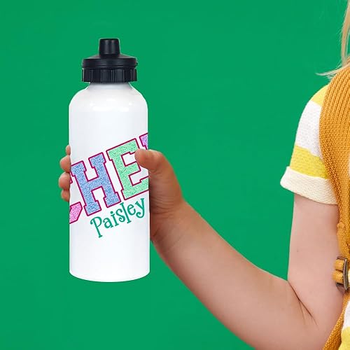 Miniatura 4 de Botella de agua para niños para la escuela, botella de agua personalizada, dispensador de bebidas deportivas CHEER, botella de aluminio con doble