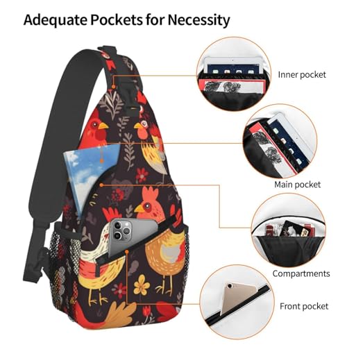 Bolso de pecho cruzado para hombre negro miniatura 4
