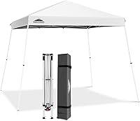 Vista 22 de EAGLE PEAK Tienda de campaña desplegable de patas inclinadas de 10 x 10 pies, fácil instalación para una persona, toldo de playa al aire libre