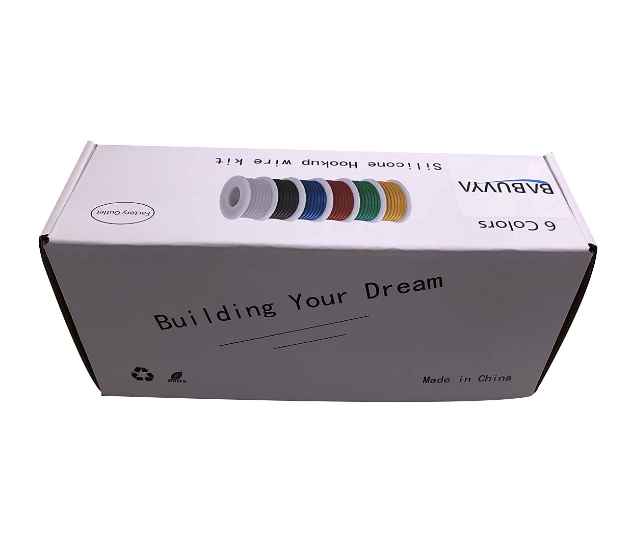 22 Gauge Wire Stranded Tinned Copper Wire with Silicone Insulation Total 296 Feet 6 Colors (Black, Red, Yellow, Green, Blue, White) 50ft 15m Each,22 Awg Wire Hook Up Wire Kit