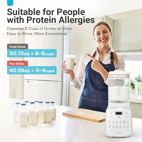 Image of 50.73oz Nut Milk Maker Machine: 12 in 1 Automatic Soy Milk Maker with Detachable Design, Homemade Juice,Almond,Oat Milks for Plant Based Milks, 24H Delay Start /Keep Warm /Auto-Clean /Safety Lock