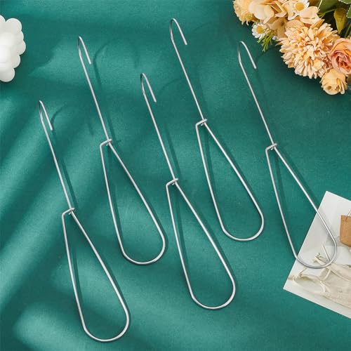 Image of PLIGREAT 18 Pcs Sewing Pattern Hanging Hooks Metal Hangers for Tailors Garment Factory Clothing Industry Organizing Sewing Patterns Design Drawing Paper Storage Large Size Tailor Pattern Hooks