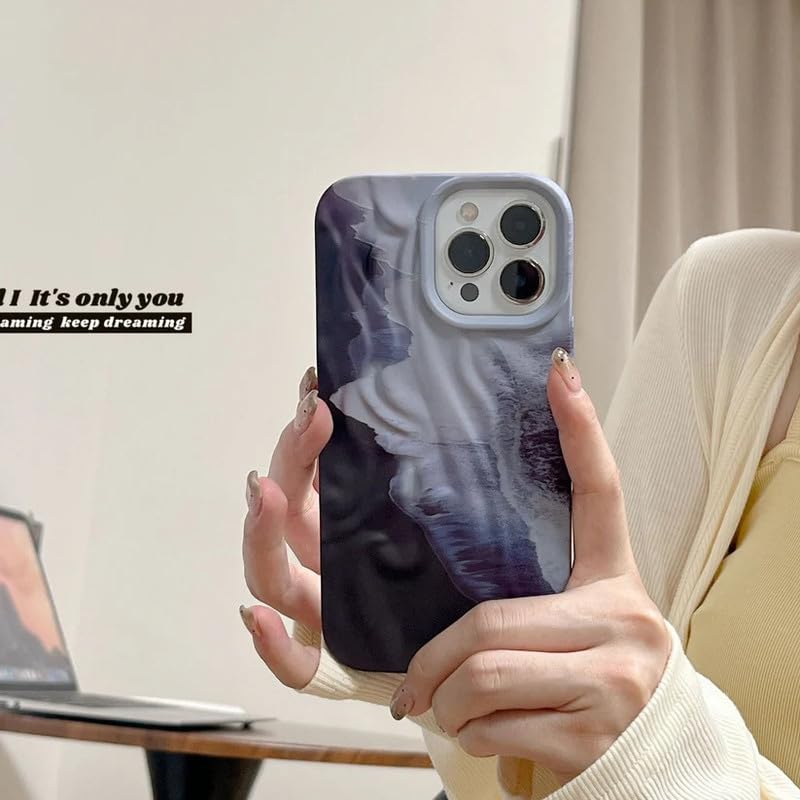 Image of COVERLY for iPhone 15 Plus 3D Luxury Rainbow Smoky Phone Case,Premium Texture Trendy Retro Cute Multi Color Artistic Cool Design -Aesthetic Shades Heart Princess Cover for Apple iPhone 15 Plus