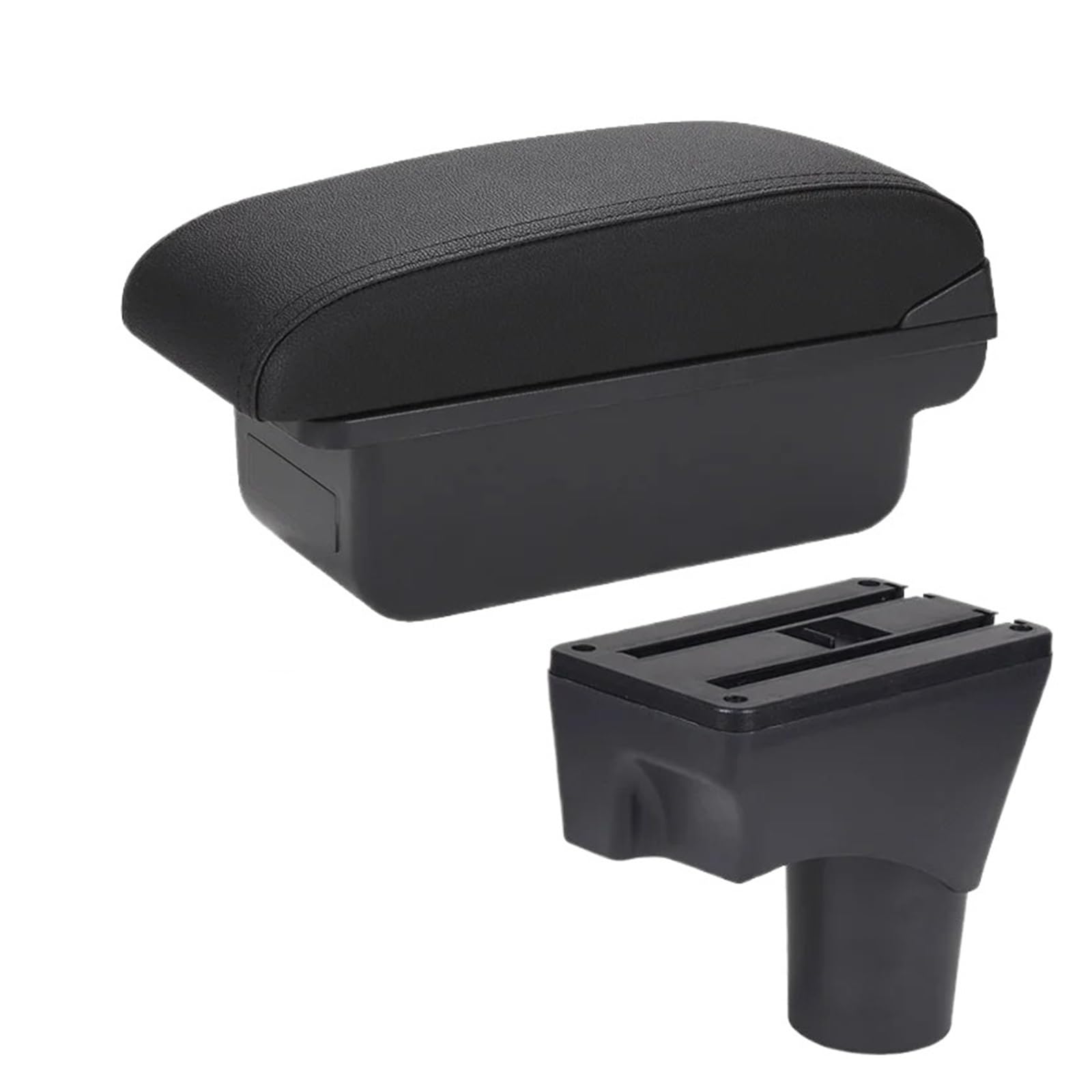 UMDJJU For Nissan For March For Micra K13 For Sunny 2010-2022 Armrest Box Car Arm Storage Parts Car Centre Console Armrest Box(C2 Black line NO USB)