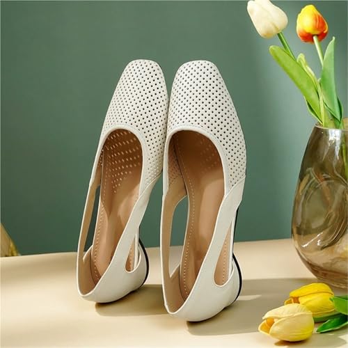 Women Flat Shoes Fashion Pointed Toe Low Wedge Heel Ladies Elegant Mary Jane Shoes4
