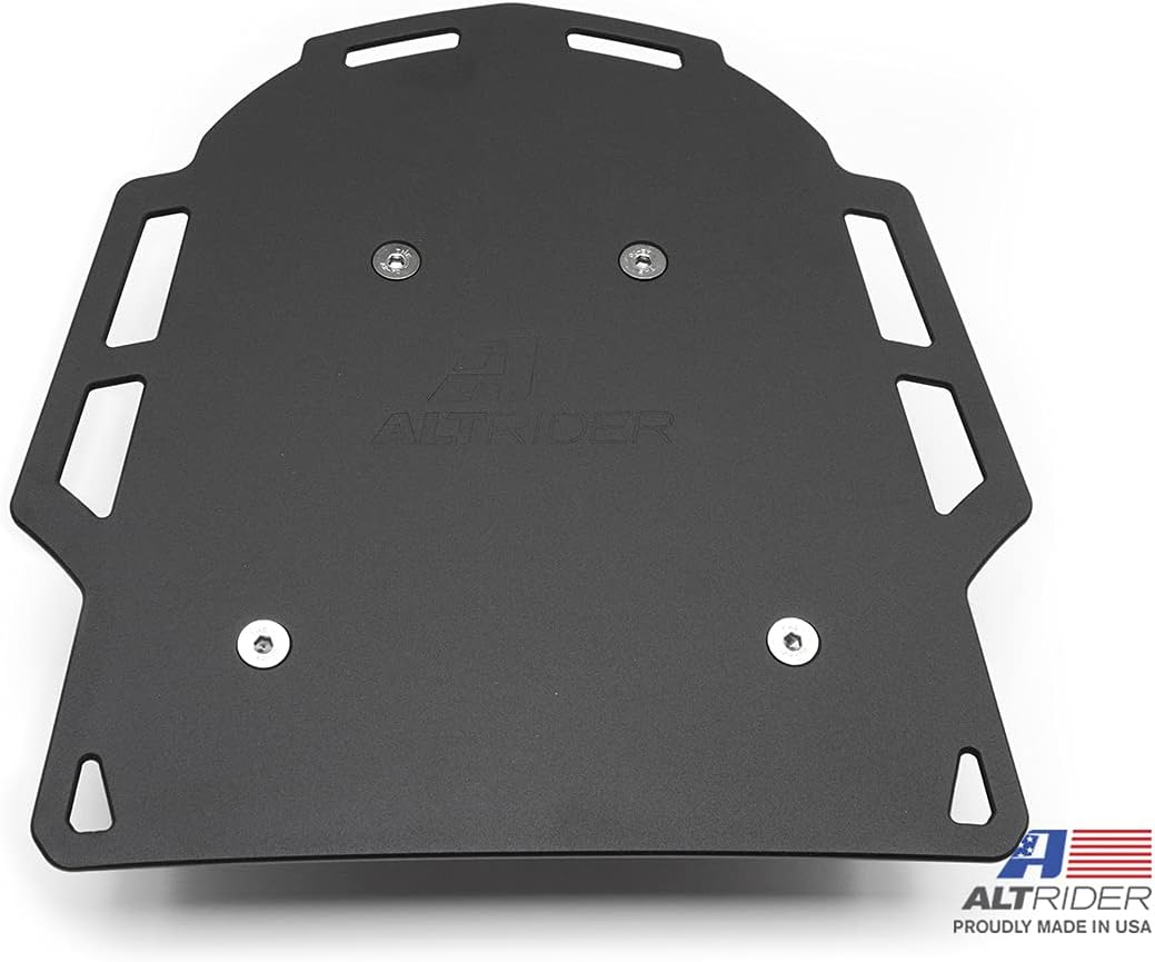 AltRider Motorcycle Pillion Rack Compatible with Honda CRF1100L Africa Twin/ADV Sports - Thick Aluminum Plates with Zero Snag Design - Replaces Rear Seat for Expanded Cargo Capacity - Black