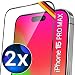 Produktbild UTECTION 2x Full Screen Schutzglas für iPhone 15 PRO MAX | Perfekte Passform vom deutschen Anbieter | Kinderleichte Anbringung > keine Blasenbildung, ultimative Glashärte für Langzeitschutz