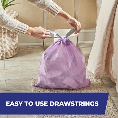 Hefty 4 Gallon Small Trash Bags, Purple, Fabuloso Lavender Scent, 20ct - image 2