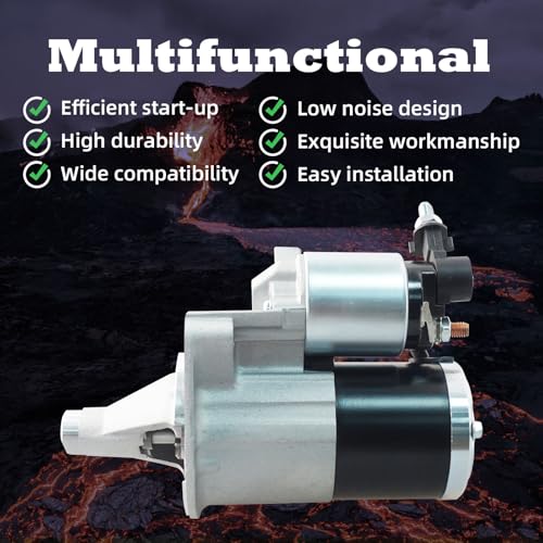 MOAUTO Starter Motor Replacement 19026N 19026 04608800AE 410-48151 Compatible with Chrysler Pacifica Sebring Town & Country Dodge Avenger Grand Caravan 2008-2010 Journey Volkswagen Routan 2009-2010 by MOAUTO - Image 2