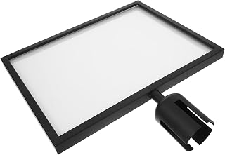 1pc Small Sign Holder Stanchion Cover Vertical Queue Barrier Display Stand for Airports Events and Restaurants Easy to Install and Removable Black Sign Frame