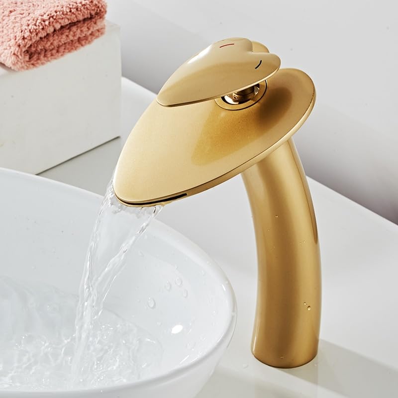 Robinet cascade lavabo évier monotrou mitigeur créatif moderne