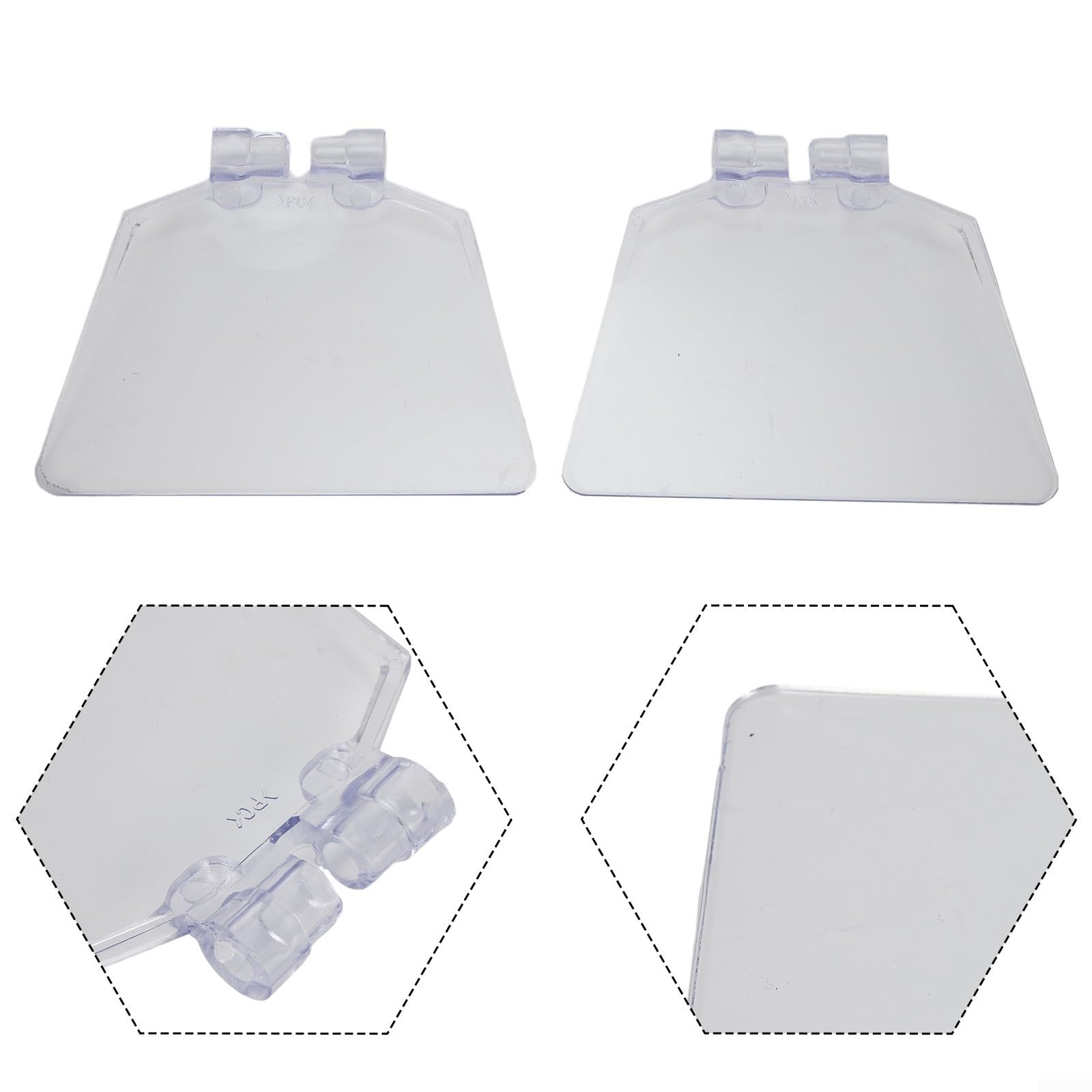 Protectores oculares para amoladora de banco, plástico ABS transparente, paquete de 2