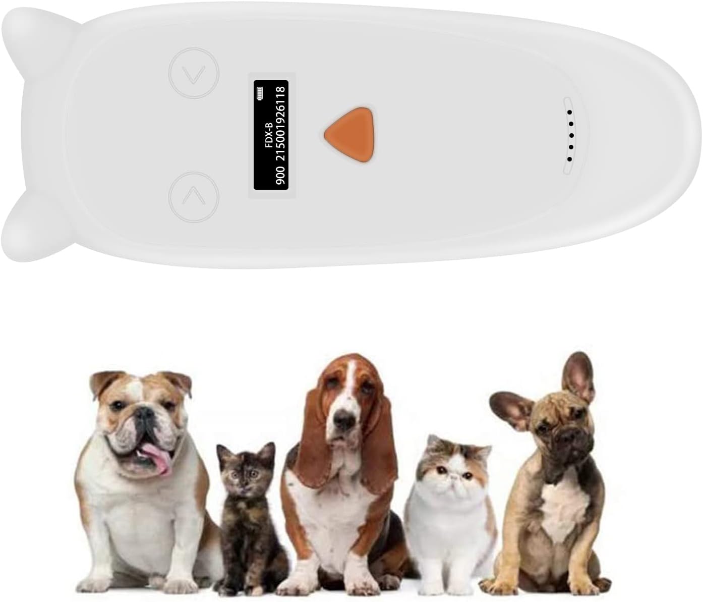 Smoostart Pet Microchip Scanner, ISO11784/ISO11785/FDX-B/EMID Cute Pet Microchip Reader for Animal/Pet/Dog/Cat/Pig