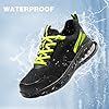 Nasogetch Safety Trainers for Men Women Waterproof Safety Shoes Lightweight Steel Toe Cap Trainers with Cushioning Non-Slip and Puncture Proof Green 260 42 EU 8 UK #1