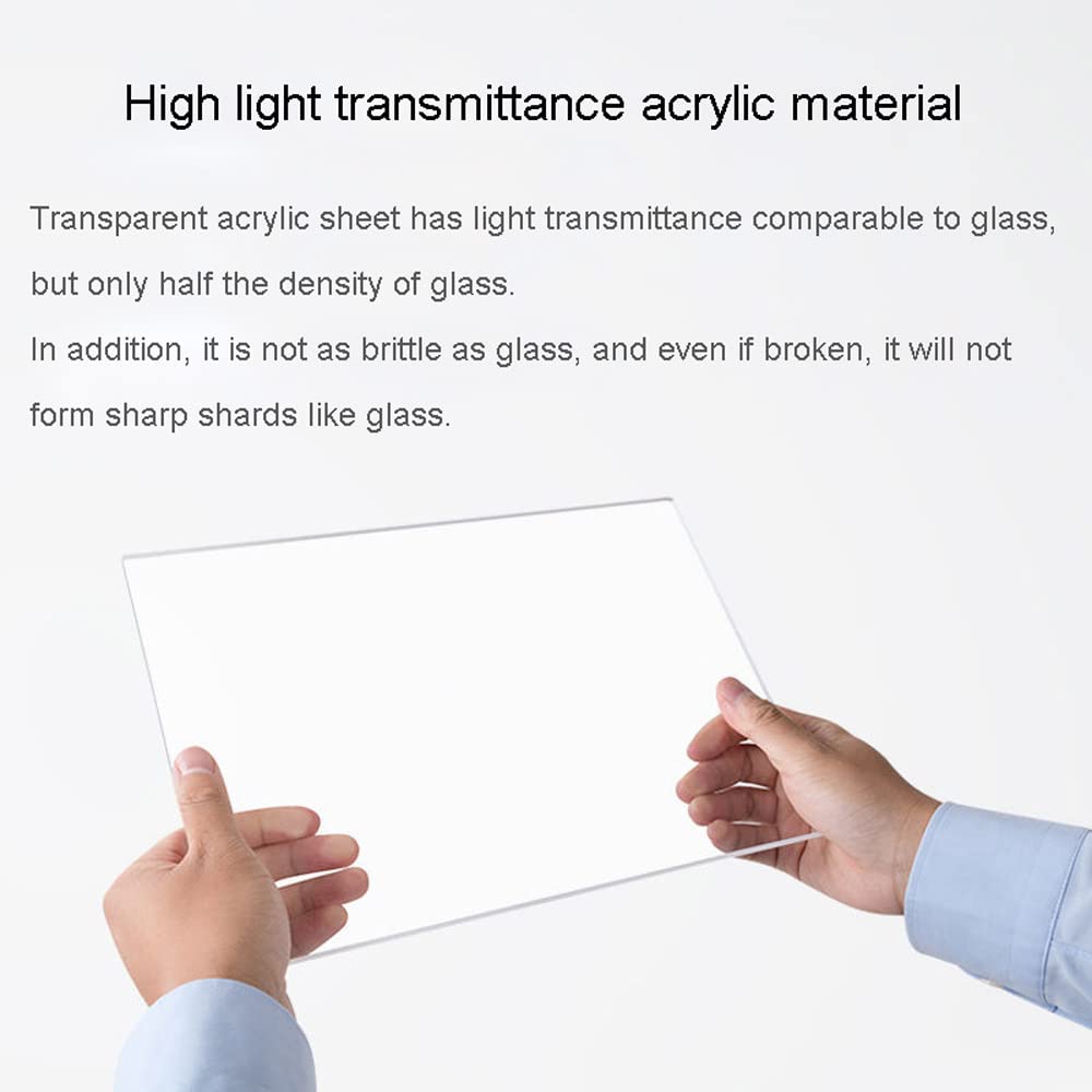 Protector de estornudos acrílico transparente para escritorios escolares y mostradores de oficina, divisor de barrera de plástico protector para mesas, protección de pantalla para la tos