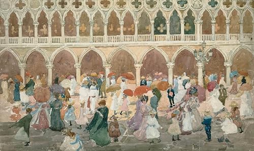 Imprimé sur toile de qualité supérieure Prendergast Lumière sur la Piazzetta 60x90
