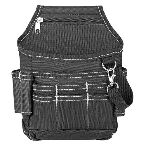 Image of Amazon Basics Medium Tool Pouch with 11 Pockets and 8 Loops, Black