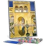 Kits de pintura por números para adultos y niños The Alcazat Sevilla Painting by Joaquin Sorolla Arts Craft para decoración de pared del hogar