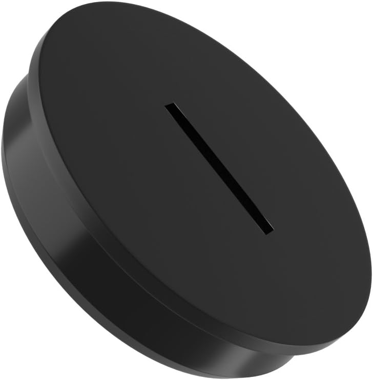 Round Polypropylene Coin-Slot Plugs - Round Coin-Slot Plug - For Cleartec 2-1/2" Tubes - Black PP MOCAP PRP2.500BLK-BT (qty800)