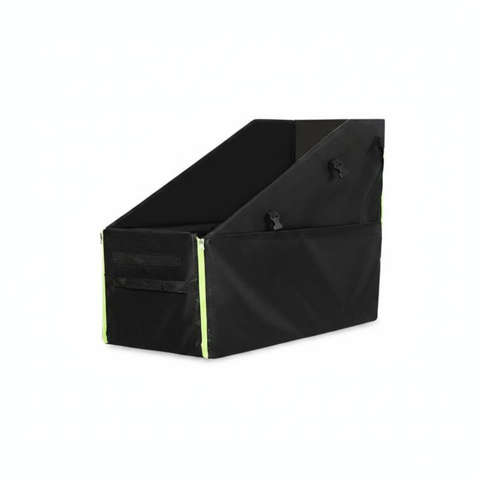 MERIGLARE Cesta de Almacenamiento para Maletero de Coche Plegable en Lona Oxford con Protección Lateral Reforzada y Práctica Apertura Adecuada para Llevar, Negro, Negro, Grande - Sin Ruedas