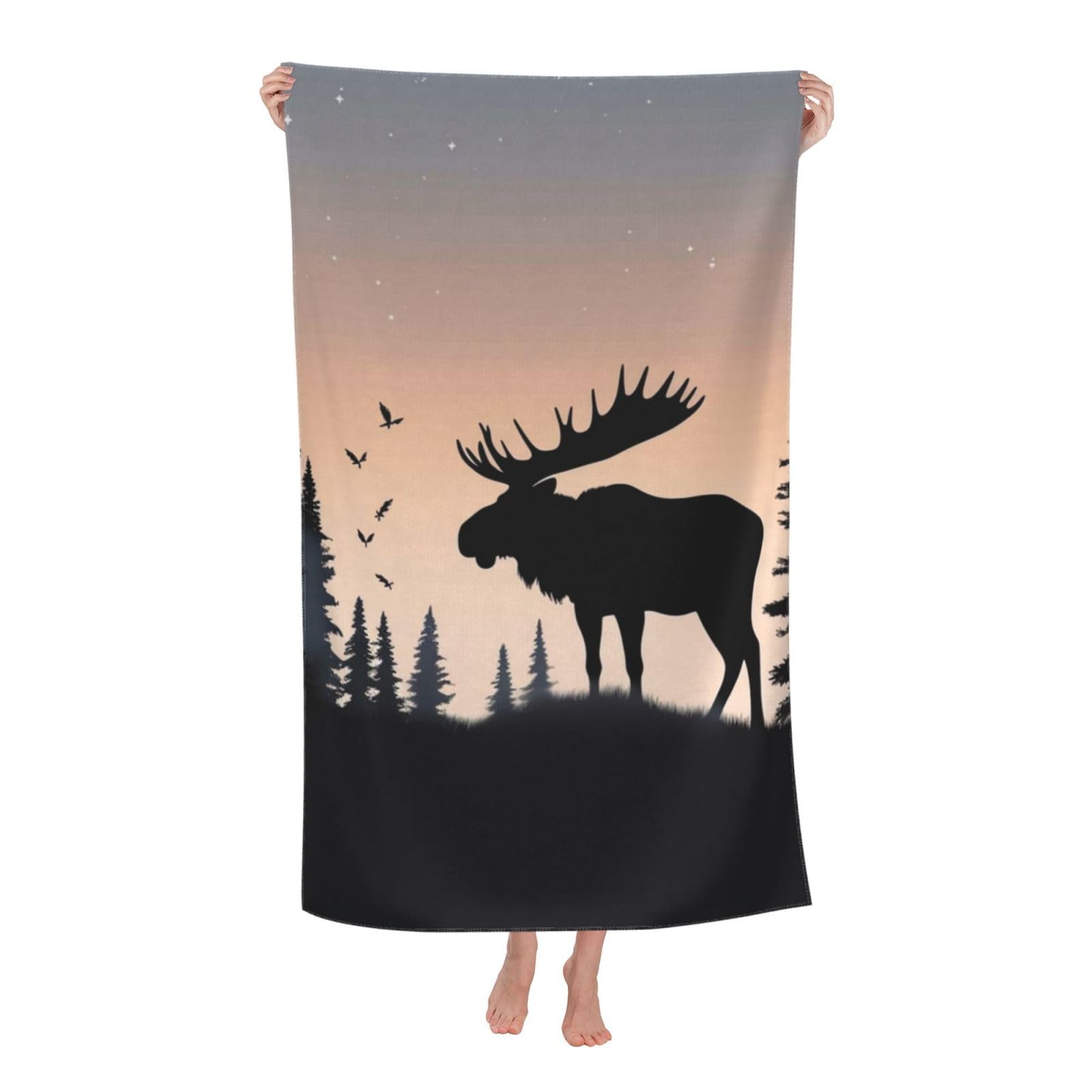 Serviette de piscine Forêt Sauvage drap de bain compact pour éviter les sacs lourds en voyage