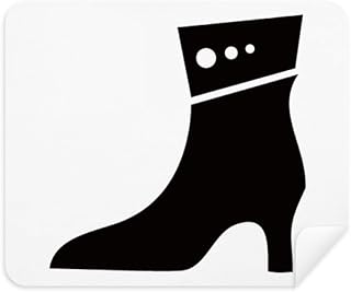Simple Graphics High Heels Black Outline Cleaning Cloth Screen Cleaner 2pcs Suede Fabric