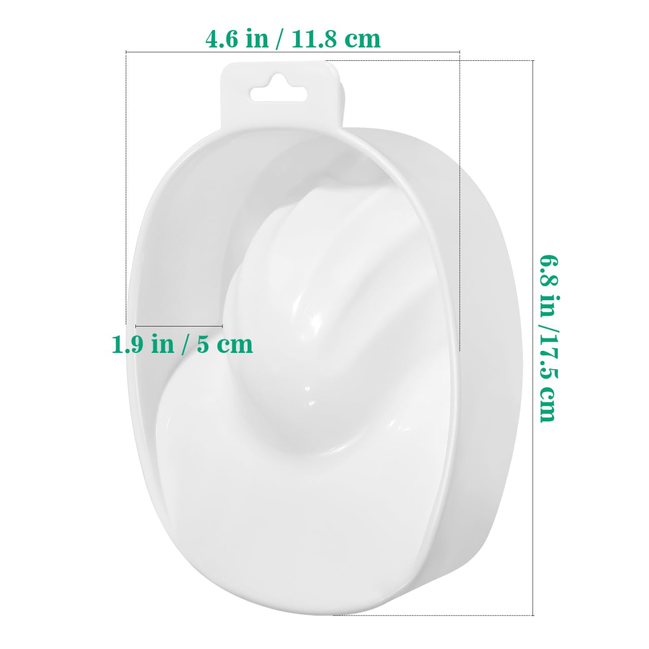 Nail Soaking Bowl White Plastic Manicure Soak off Tray for Nail Treatment at Home and Professional Salon Use
