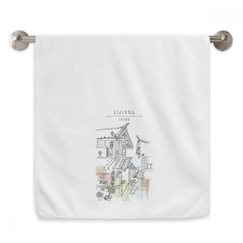Débarbouillettes Lijiang Chine en textile blanc premium