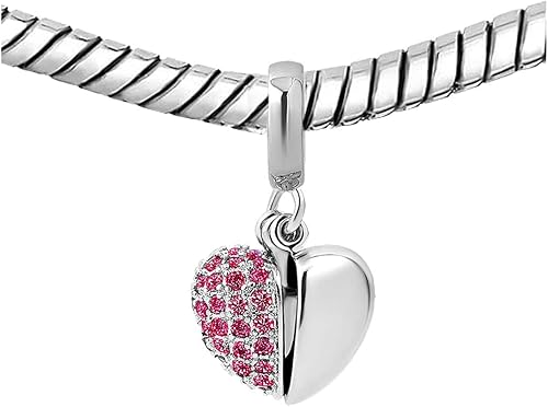 Miniatura 3 de KunBead Abalorios colgantes con dije de piedra natal con diseño de corazón para la abuela, regalo de cumpleaños para mujeres y niñas, Metal, Cobre