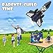 Rocket Launcher for Kids, 200 ft Self Launching Motorized Rocket Toy with LED and Safety Parachute Land, Outdoor Toys Cool Birthday for Boys Ages 8-12 (Blue)
