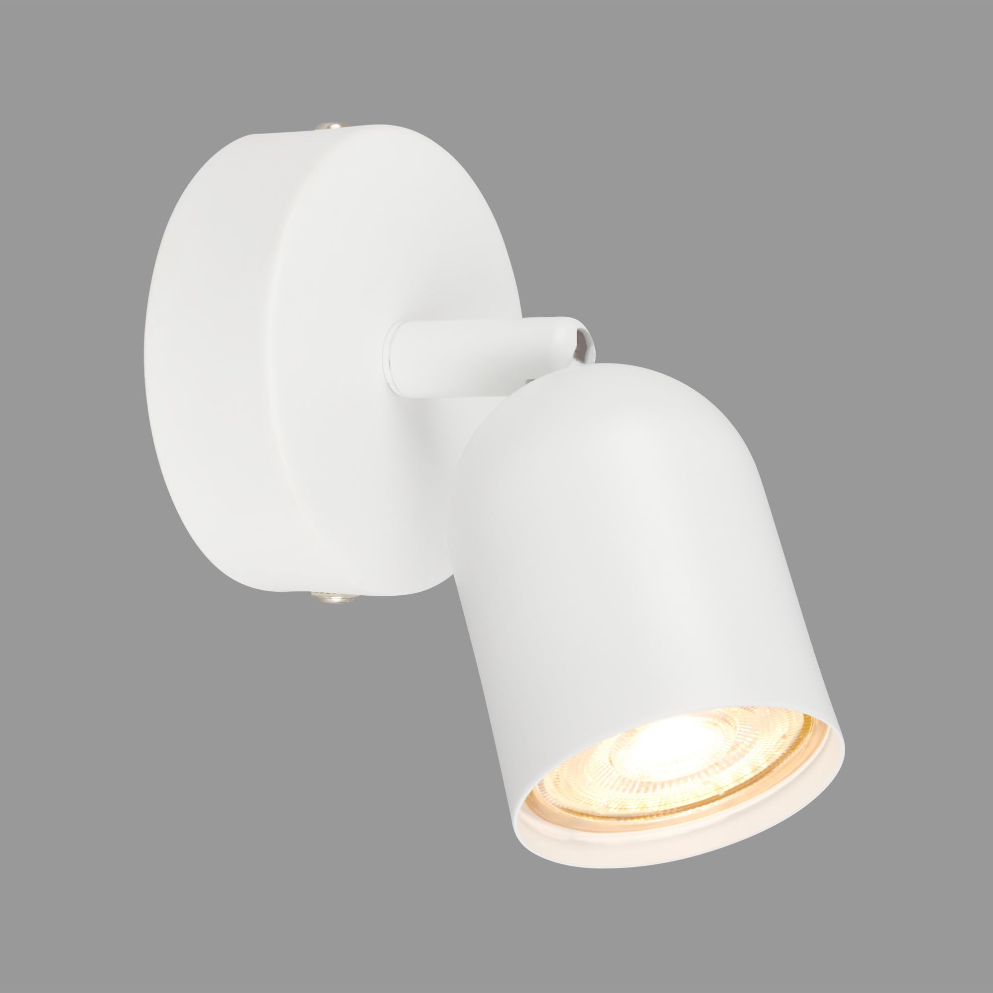 BRILONER - Lámpara de lectura, Giratoria y orientable, GU10 , 9 W, 13x8x8,5cm, IP20, aplique pared interior, apliques pared dormitorio, lampara pared, apliques pared interior, Metal Blanco