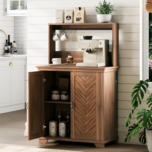 JOINICE Farmhouse Coffee Bar Cabinet with Storage,31.5'...