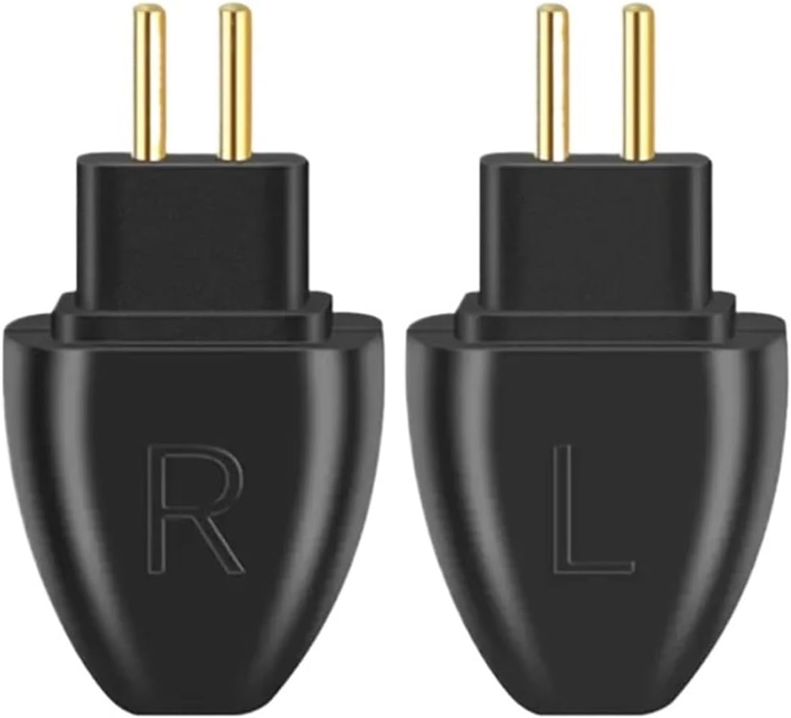 0.78mm 2 Pins Headphone Plug Adapter Compatible RE2000 Re80 Re2k Earphone Audio Jack Headset Cable Connector(Black)