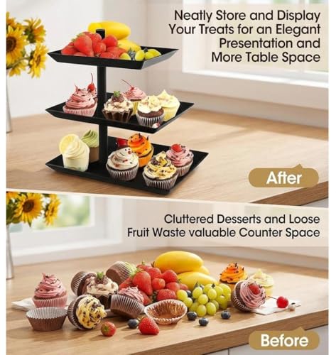 Support à cupcakes rotatif en acier carbone pour simplifier vos buffets