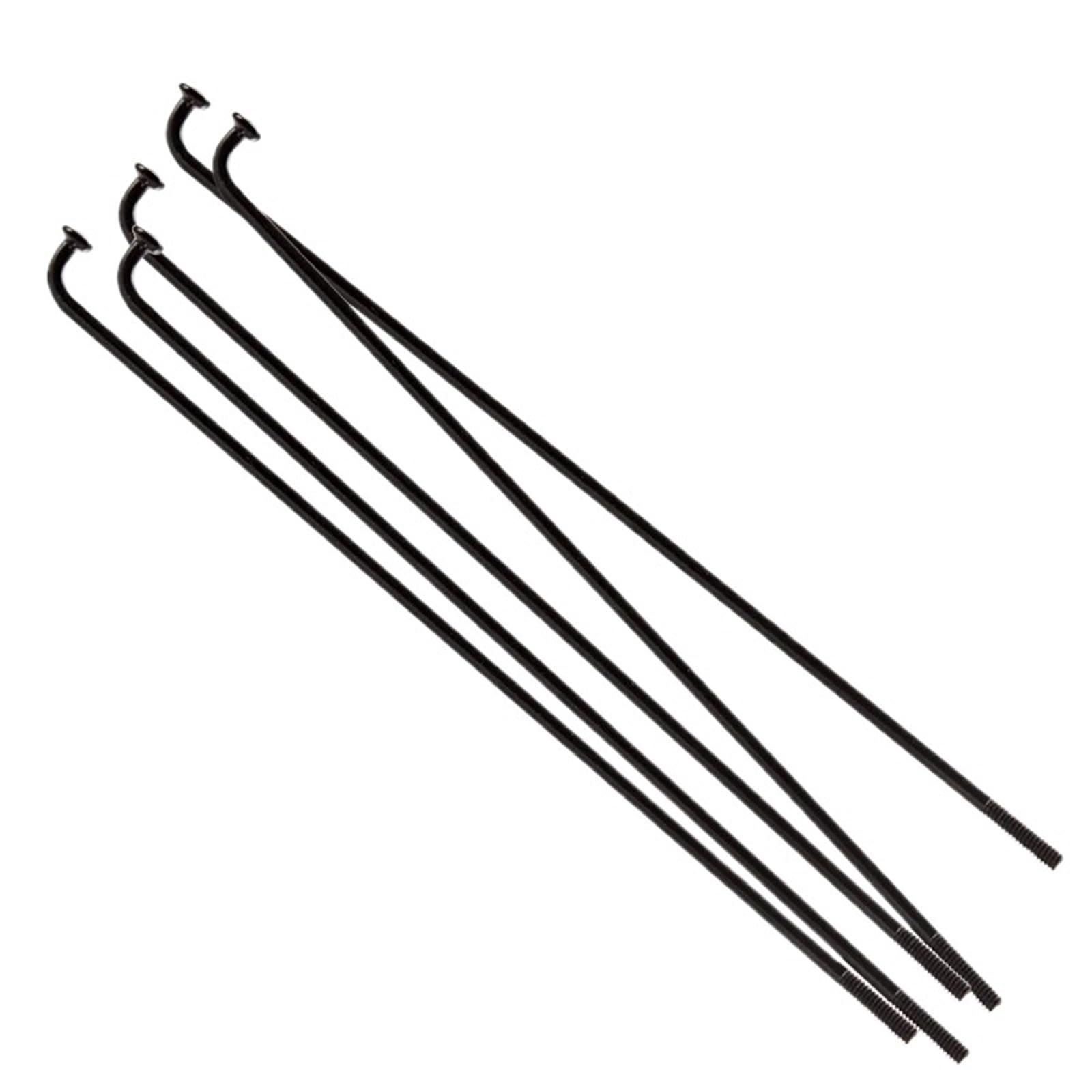 Szprycha do koła rowerowego, Szprychy rowerowe 14G J Bend, stalowe, 18 szt. z nyplami, czarne, 290-306 mm