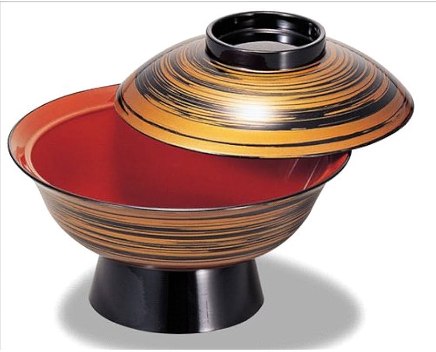 Amazon.co.jp: お椀 6寸大名椀金かすり内朱 SH塗 [18φ x 12.4cm] (7